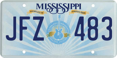MS license plate JFZ483