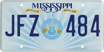 MS license plate JFZ484