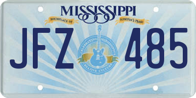 MS license plate JFZ485