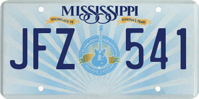 MS license plate JFZ541