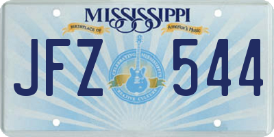 MS license plate JFZ544