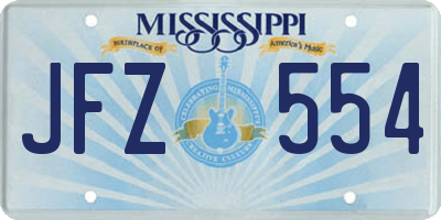 MS license plate JFZ554