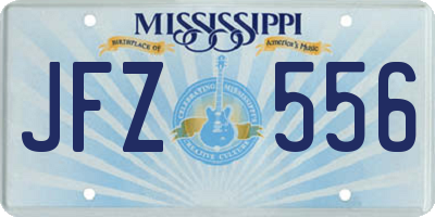 MS license plate JFZ556