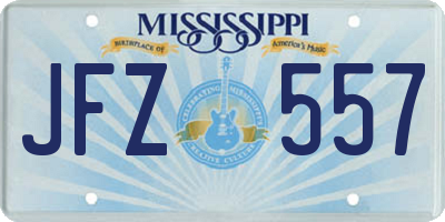 MS license plate JFZ557