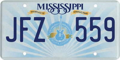 MS license plate JFZ559