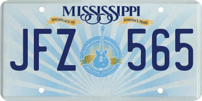 MS license plate JFZ565