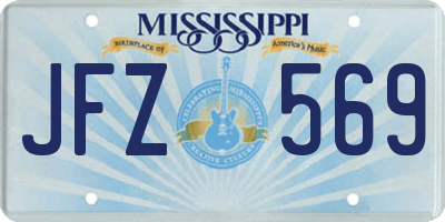 MS license plate JFZ569