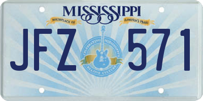 MS license plate JFZ571