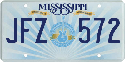 MS license plate JFZ572