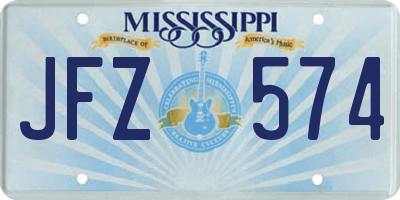 MS license plate JFZ574
