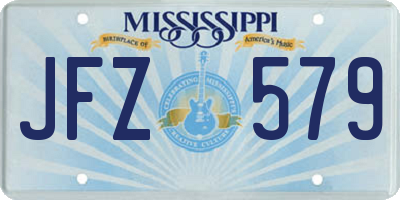 MS license plate JFZ579