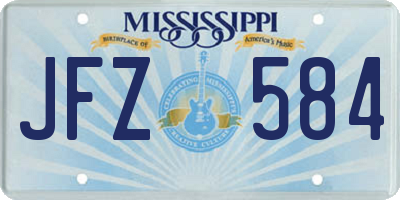 MS license plate JFZ584