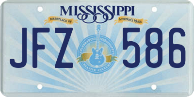 MS license plate JFZ586