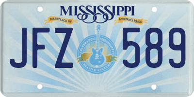 MS license plate JFZ589