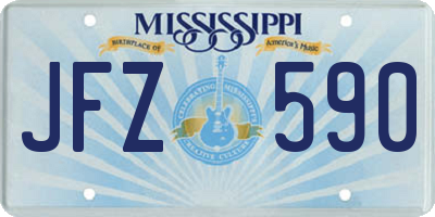 MS license plate JFZ590