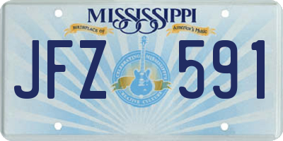 MS license plate JFZ591