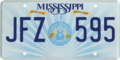 MS license plate JFZ595