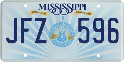 MS license plate JFZ596