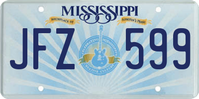 MS license plate JFZ599