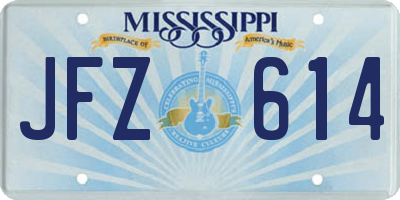 MS license plate JFZ614