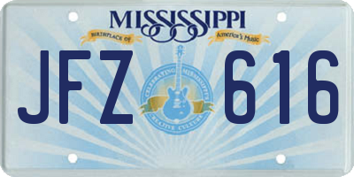 MS license plate JFZ616
