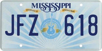 MS license plate JFZ618
