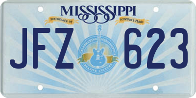 MS license plate JFZ623