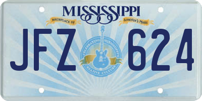 MS license plate JFZ624