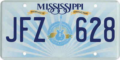 MS license plate JFZ628