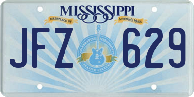 MS license plate JFZ629