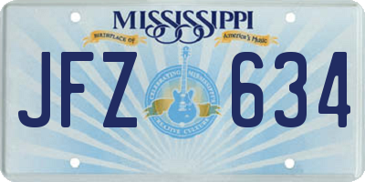 MS license plate JFZ634