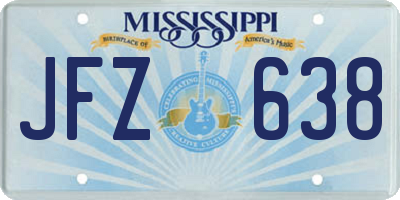MS license plate JFZ638