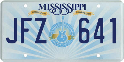 MS license plate JFZ641