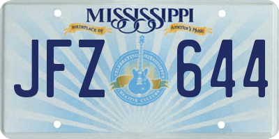 MS license plate JFZ644
