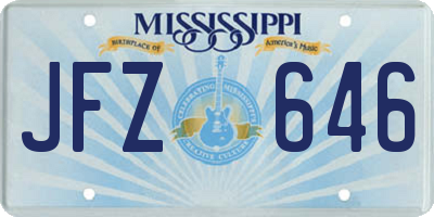 MS license plate JFZ646