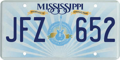 MS license plate JFZ652