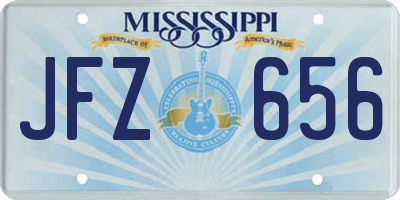 MS license plate JFZ656