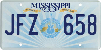 MS license plate JFZ658