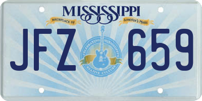 MS license plate JFZ659