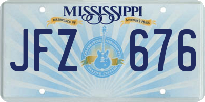 MS license plate JFZ676