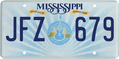 MS license plate JFZ679
