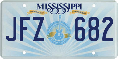 MS license plate JFZ682