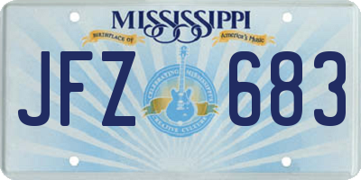 MS license plate JFZ683