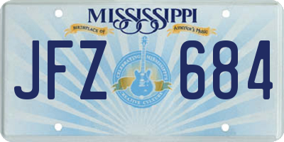 MS license plate JFZ684