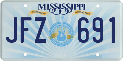 MS license plate JFZ691