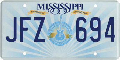 MS license plate JFZ694