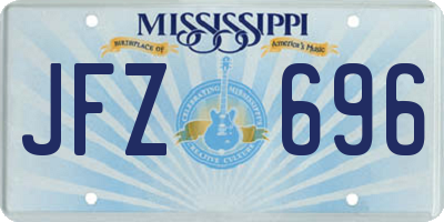 MS license plate JFZ696