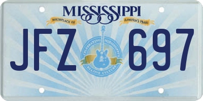 MS license plate JFZ697
