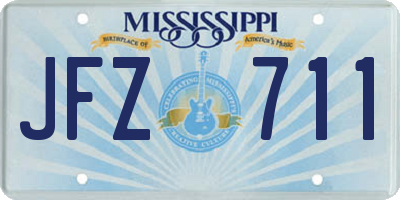 MS license plate JFZ711