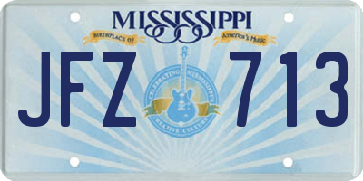 MS license plate JFZ713
